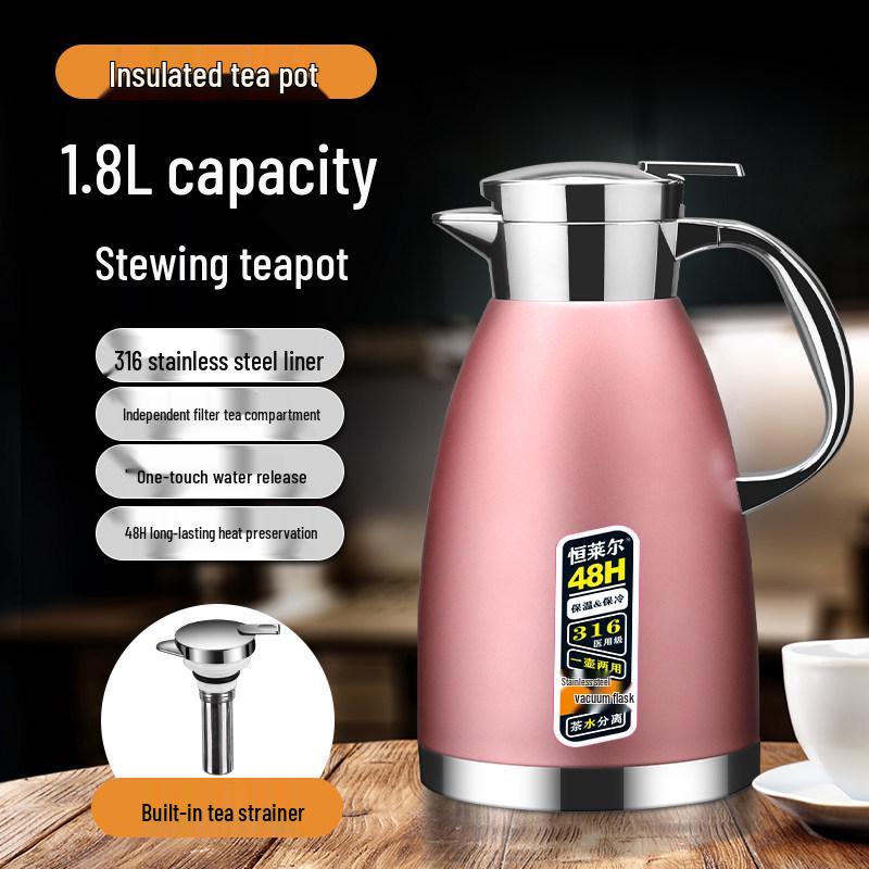 Stainless Steel Large Capacity Insulated Thermos Kettle for Stewing and Boiling Water