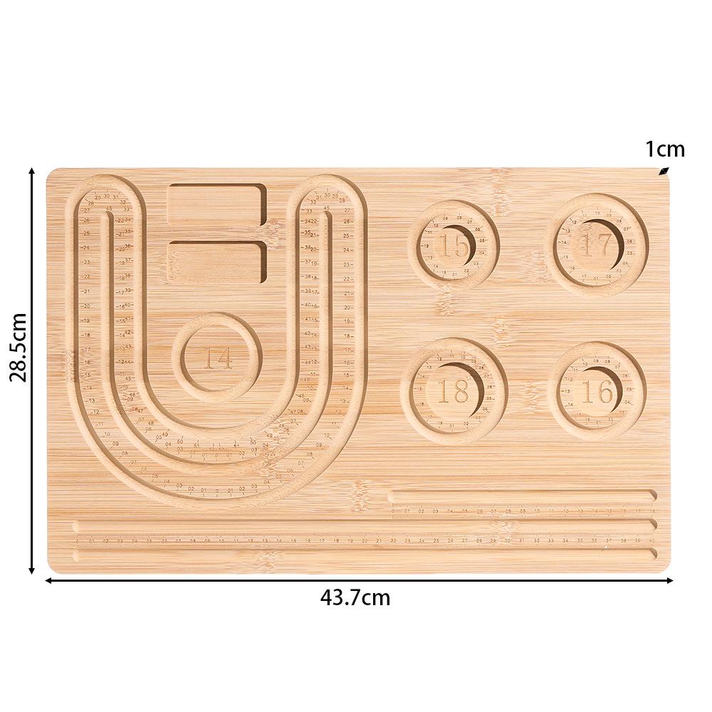 Solid Wood Necklace & Bracelet Display Tray - DIY Design, Beading, Handmade Template Holder