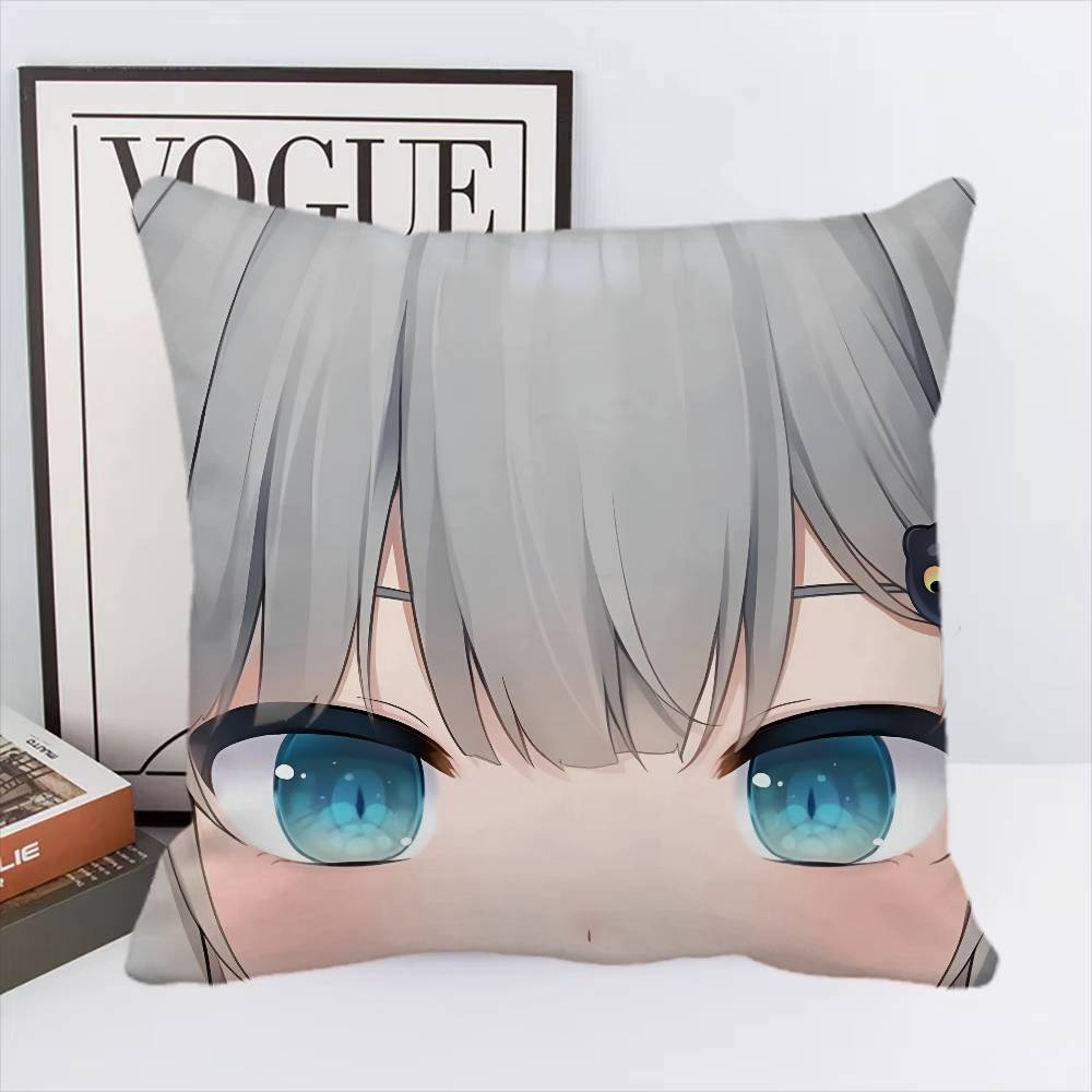 Cute NNachoneko Anime Girl Pillow Case Square Pillow Bedroom Sofa Leisure Comfort Cushion Car Home Decoration