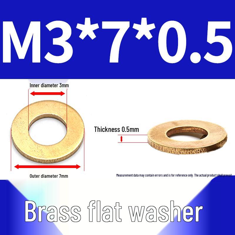 Brass and Copper Shim Washers: Sizes M2-M20