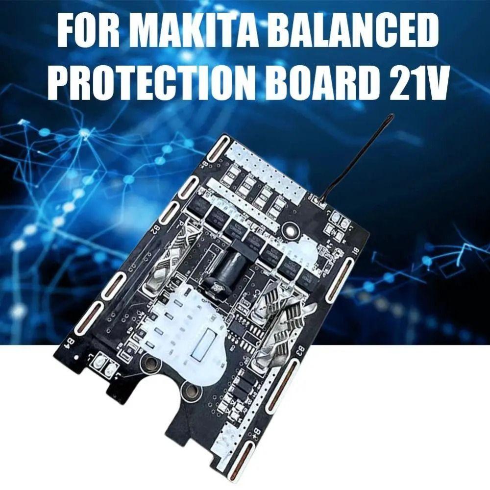 21V Battery Protection Board 7MOS Lithium Battery 18650 BMS PCB Replacement Battery Charging Protection Plate for Makita