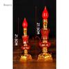 1pair Household Plastic Simulated Candle Holder Feng Shui Ornaments Temple Buddha Hall Decoration Candlestick Holder Home Decor