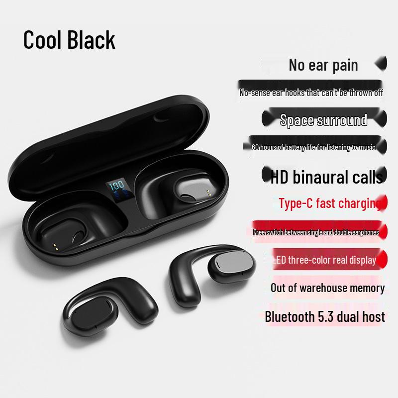 TWS Bone Conduction Wireless Bluetooth 5.2 Sports Earbuds for Running