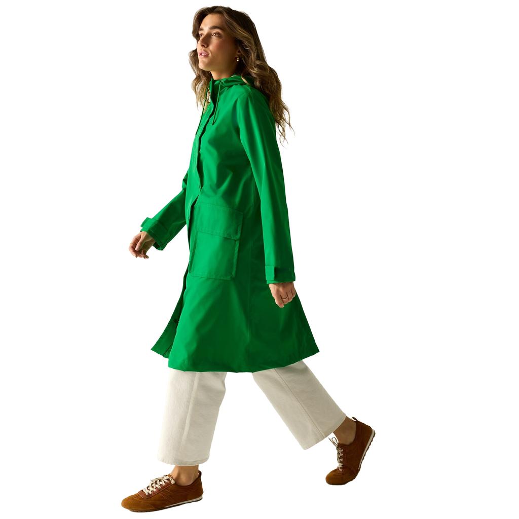 Regatta Womens/Ladies Orla Kiely Giant Square Flower Long Length Waterproof Jacket