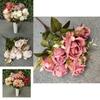 11 Head Polish Rose Buds Silk Flowers For Diy Wedding Decor Home Styling