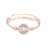 Rose Gold Zircon Bracelet: Eight Hearts & Arrows Design, Elegant Korean-Style Women's Jewelry