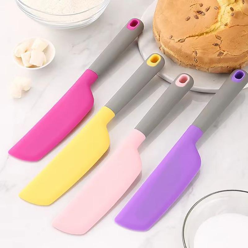 Heat Resistant Silicone Spatula Frying Pan Shovel Mixing Scraper Kitchen Bakeware Utensil Handle Scraper Cookware Tool