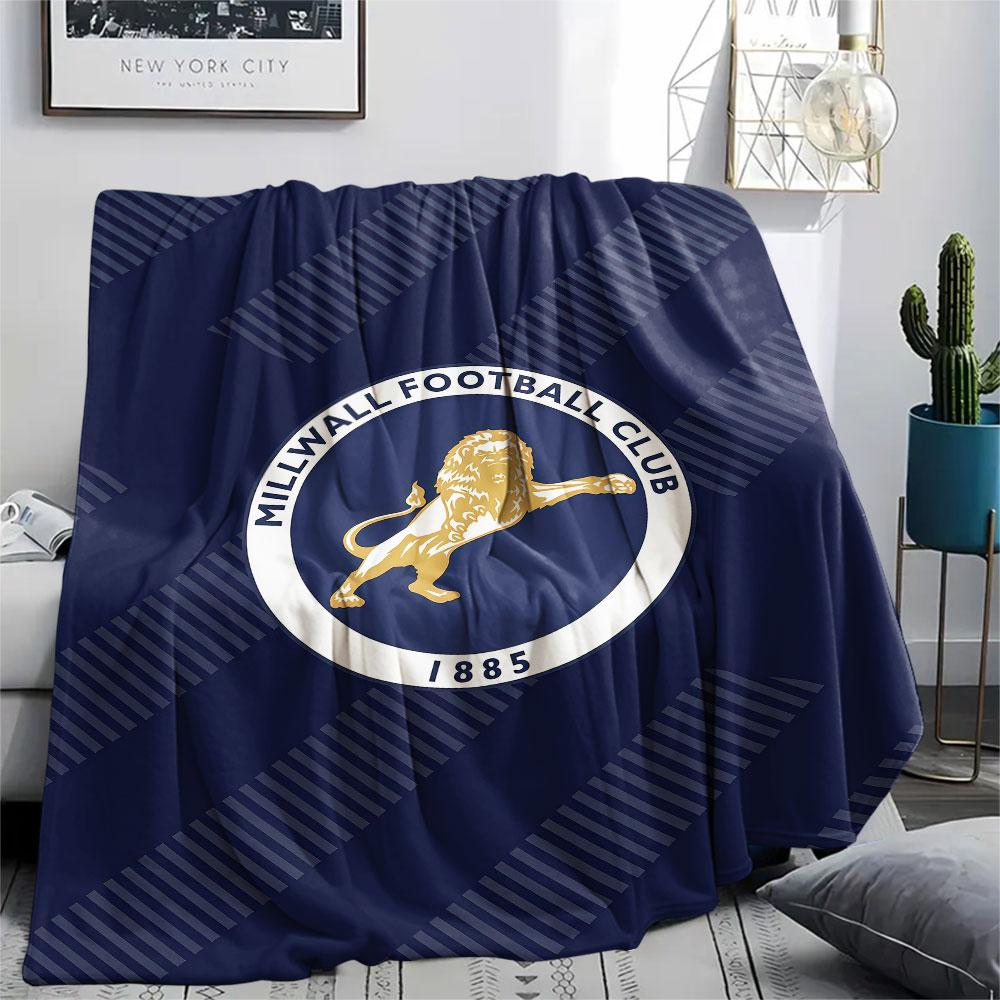 Millwall Printed Flannel Blanket, soft throw for bedroom sofa, washable, Christmas present, great gift.