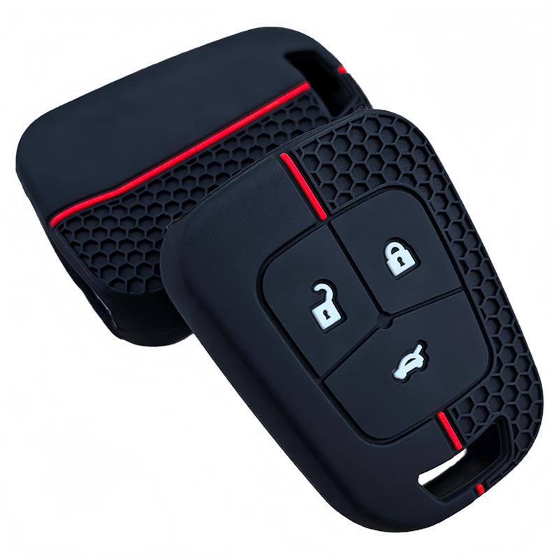 Silicone Car Key Case Cover Remote Key Shell For Chevrolet Camaro Sonic Cruze Malibu Volt Spark Equinox Key Fob Case 3 Button