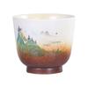 1pcs 100ml Coarse Pottery Teacup Single Cup Large Handmade  Ceramic Kung Fu Tea Set  Hand-painted Firewood Master Cup.