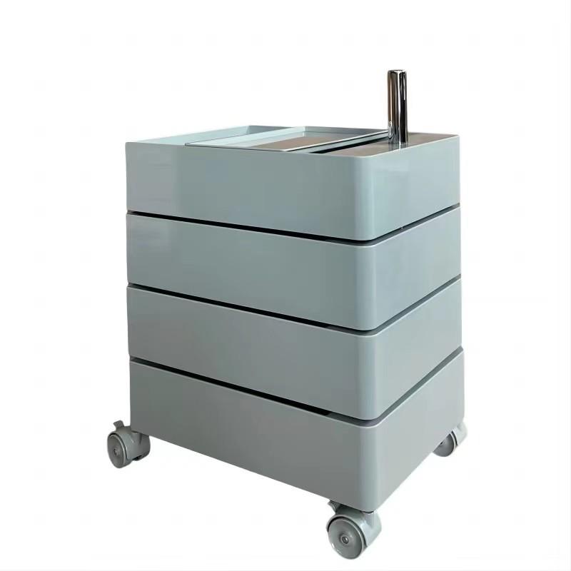 Nordischer rotierender Aufbewahrungsschrank: Verstellbarer Nachttisch & Kosmetik-Organizer