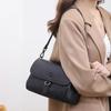 Women's Genuine Leather Luxury Underarm Bag Square Handbag Solid Versatile Real Cowhide Multi Compartment Single Shoulder Bag