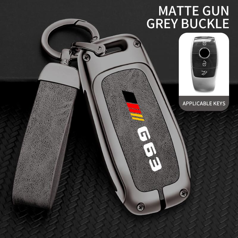Car TPU Zinc Alloy Key Case Bag For Mercedes Benz AMG G63 Logo Car Key Chain Car Metal Key Shell Interior Decoration Accessories