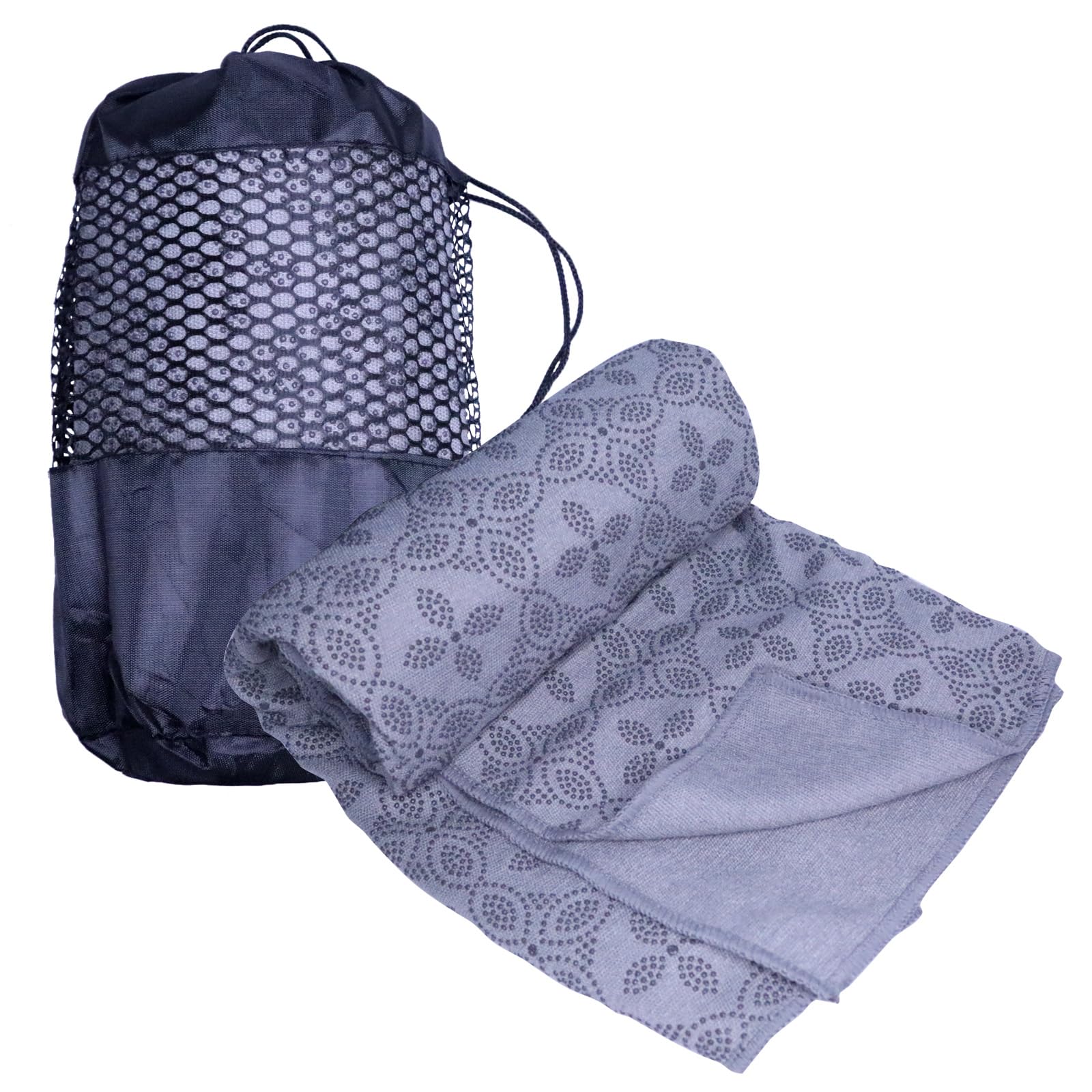 

Yoga Yoga Hot Yoga Mat Case Rug, Towel, Non-Slip, Anti-Slip, Yoga, Quick-Drying, Lightweight, [Storage Included] (Gray) фиолетовый