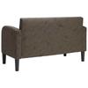 2 Seater Sofa Dark Grey 110 Cm Artificial Leather