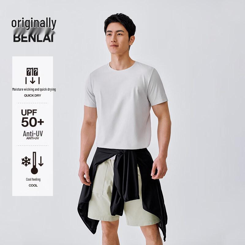Benlai Men s Cooling Quick-Dry Sun Protection Short Sleeve T-Shirt BRY450035 S