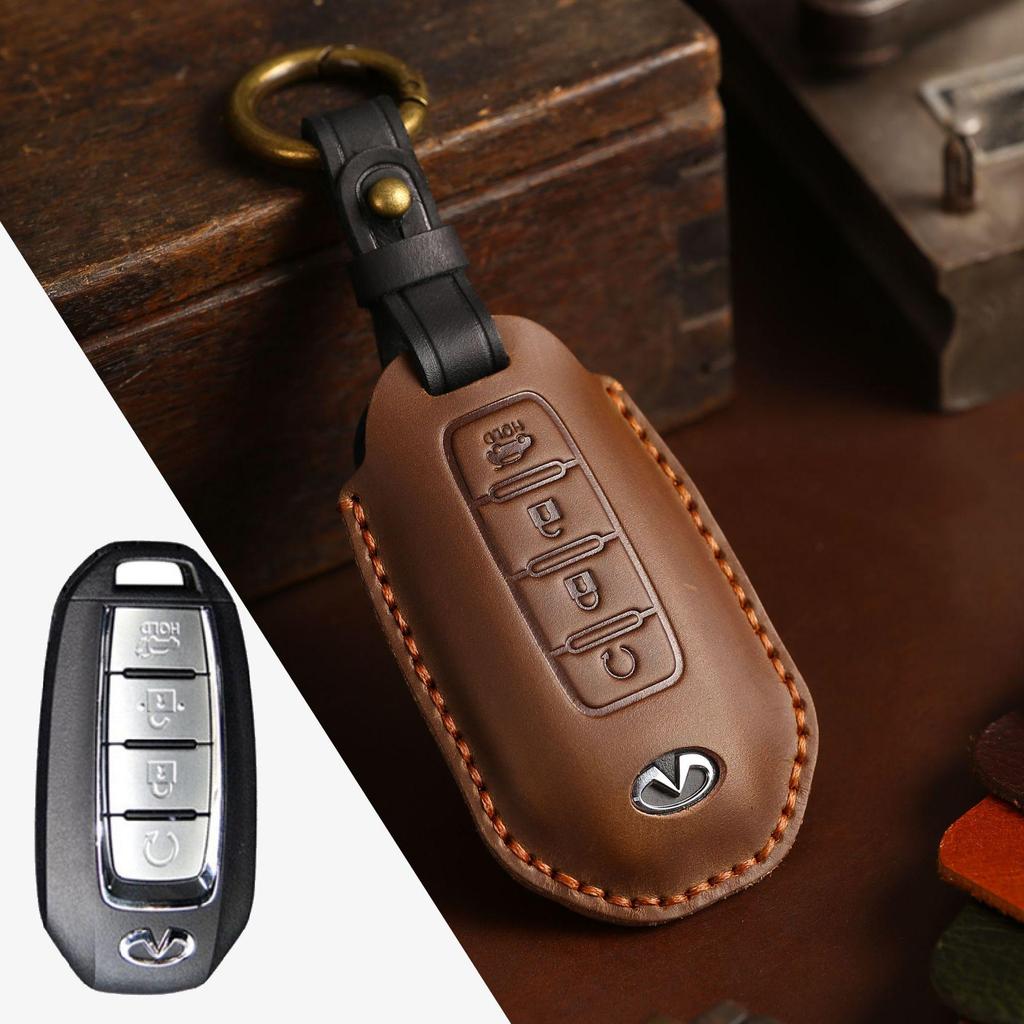 Genuine Leather Key Cover for Infiniti: High-End Protection