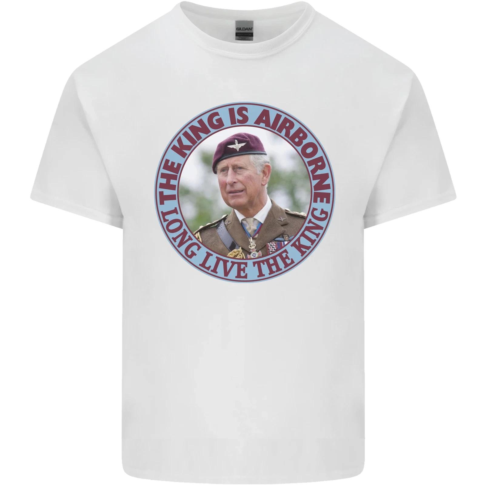 The King Is Airborne Charles Coronation Kids T-Shirt Childrens S