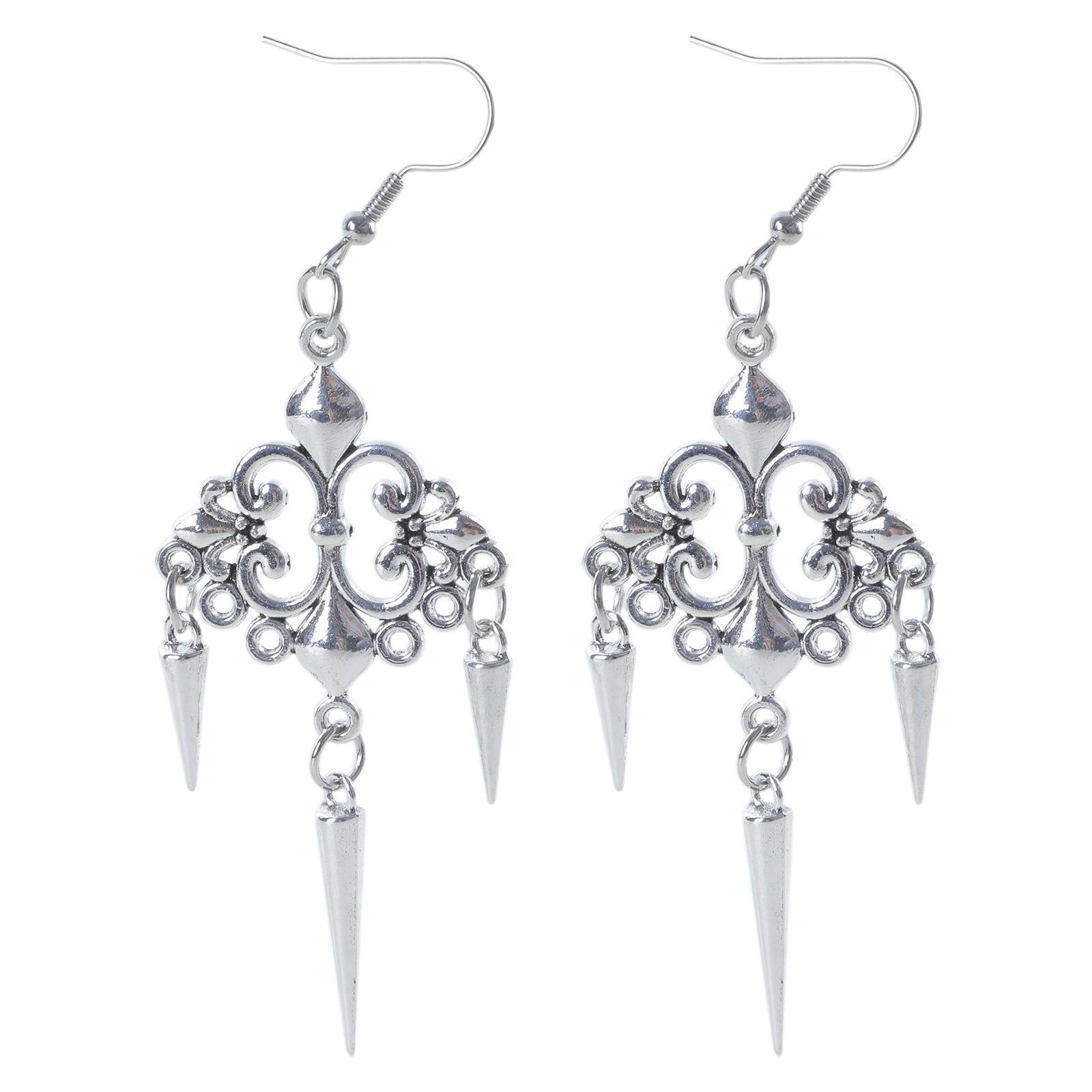 

Винтажные готические серьги-подвески Модные викторианские панк-серьги в виде конусов-шипов Подвесные готические аксессуары для женщин 1