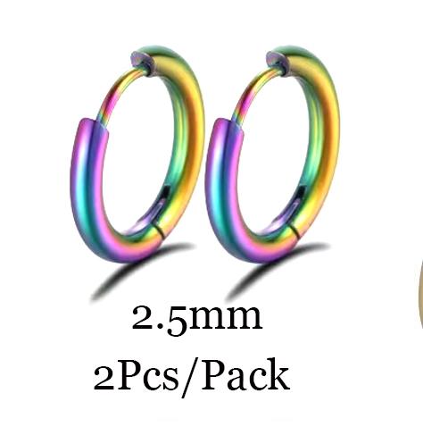 6/8/10/12mm Tiny Korean Small Stainless Steel Round Mini Little Good Huggie Hoop Earrings for Women Cartilage Piercing Loop Ring