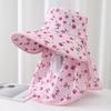Sombrero de Flores para Mujer Verano Exterior Obra de Construcción Protector Solar Mascarilla Cubre Rostro Sombrero de Sol Sombrero de Sol para Ciclismo