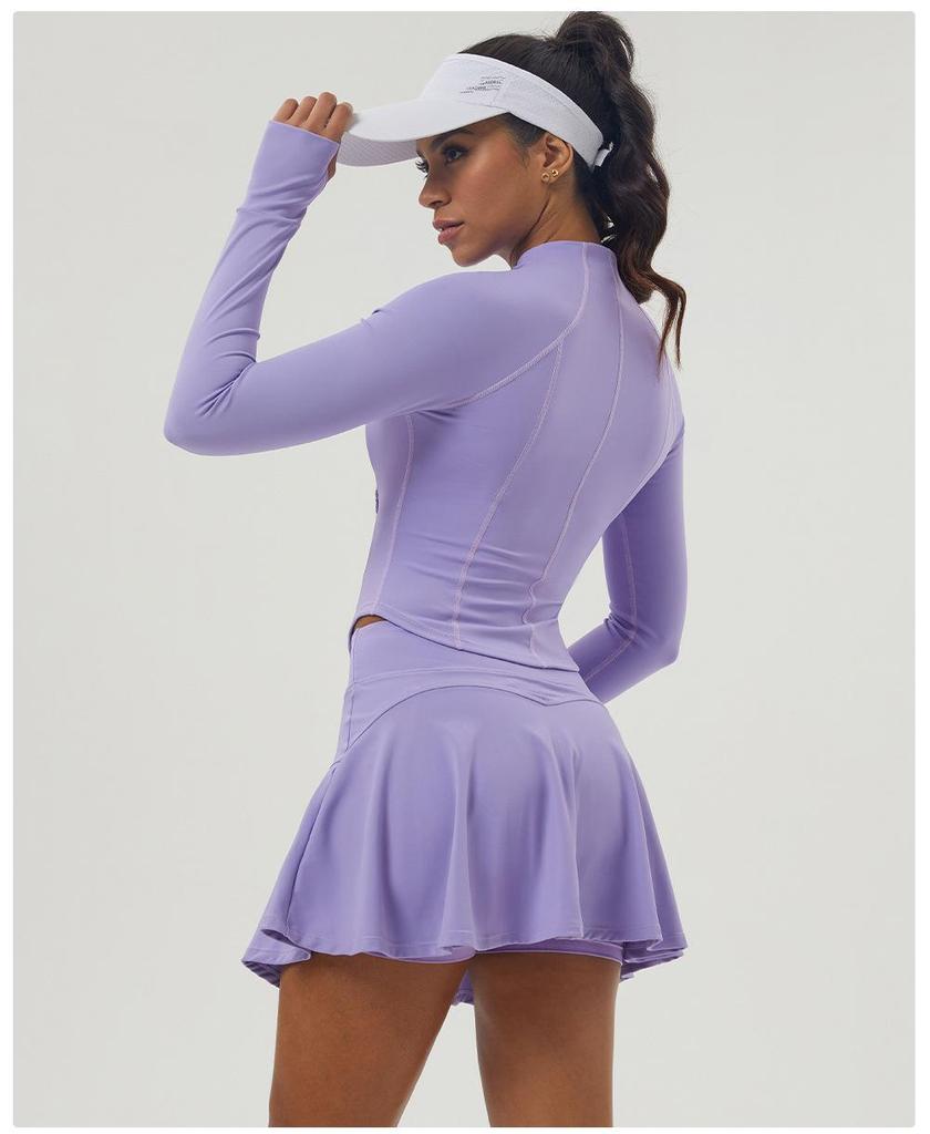 Women's A-Line Yoga Skort with Hip-Lifting and Anti-Exposure Design - Casual Sports and Tennis Skirt with Fitness Pocket