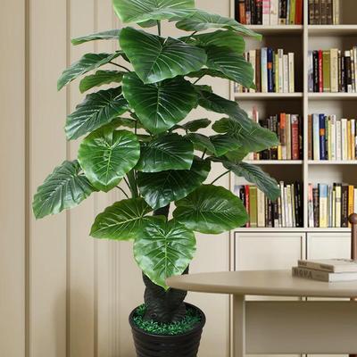 Künstlicher Bonsai-Blumen-Zimmerdekoration - Große grüne Topfpflanze mit hängenden Guanyin-Blättern für Wohnzimmer-Dekorationen.