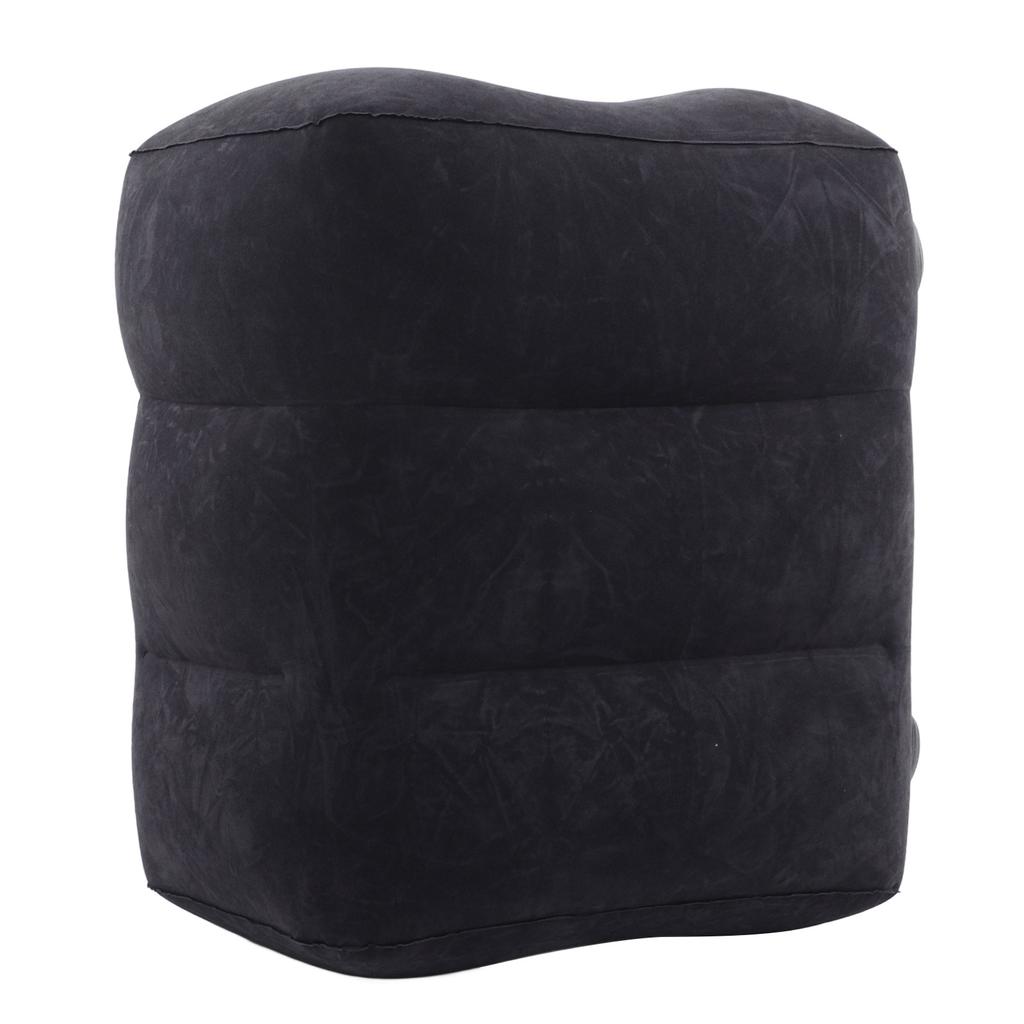 Inflatable Foot Rest Promote Blood Circulation Relieve Fatigue PVC Flocking Inflatable Footrest Cushion for Travel