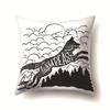 Nordic Style Ins Illustration Graffiti Polyester Pillowcase Car Decoration Home Printed Waist Rest Pillowcase
