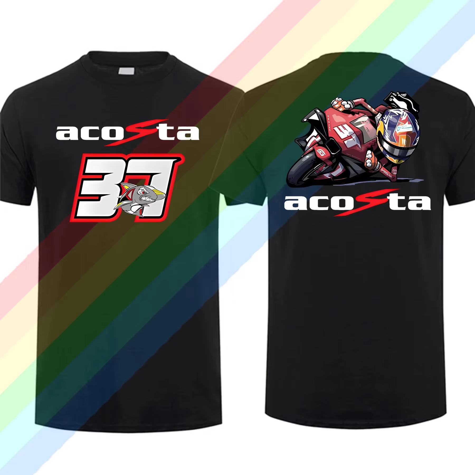 

New 37 Legend Pedro Acosta Shark GP Race Riding T-Shirt Men and Women Short Sleeve Adventure Casual White Tees Hip Hop Ride MOTO 2XL