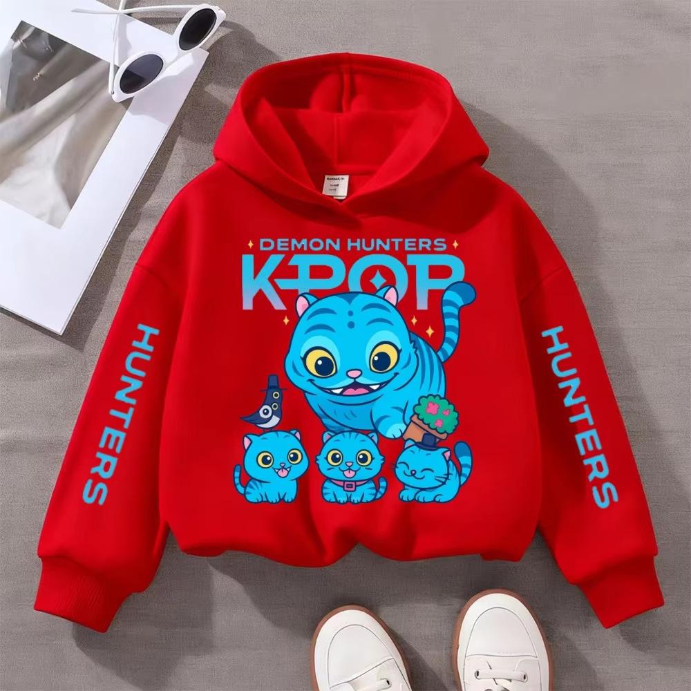 Ropa Infantil Kpop Caza de Brujas, Incluyendo Sudaderas con Capucha y Sudaderas de Moda para Niñas y Niños de 3 a 12 Años para Primavera y Otoño