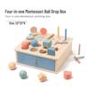 Montessori Early Education Toy Set: Round Ball Coin Box, Object Permanence Drawer & Textile Drum for Toddlers 0-3 Years