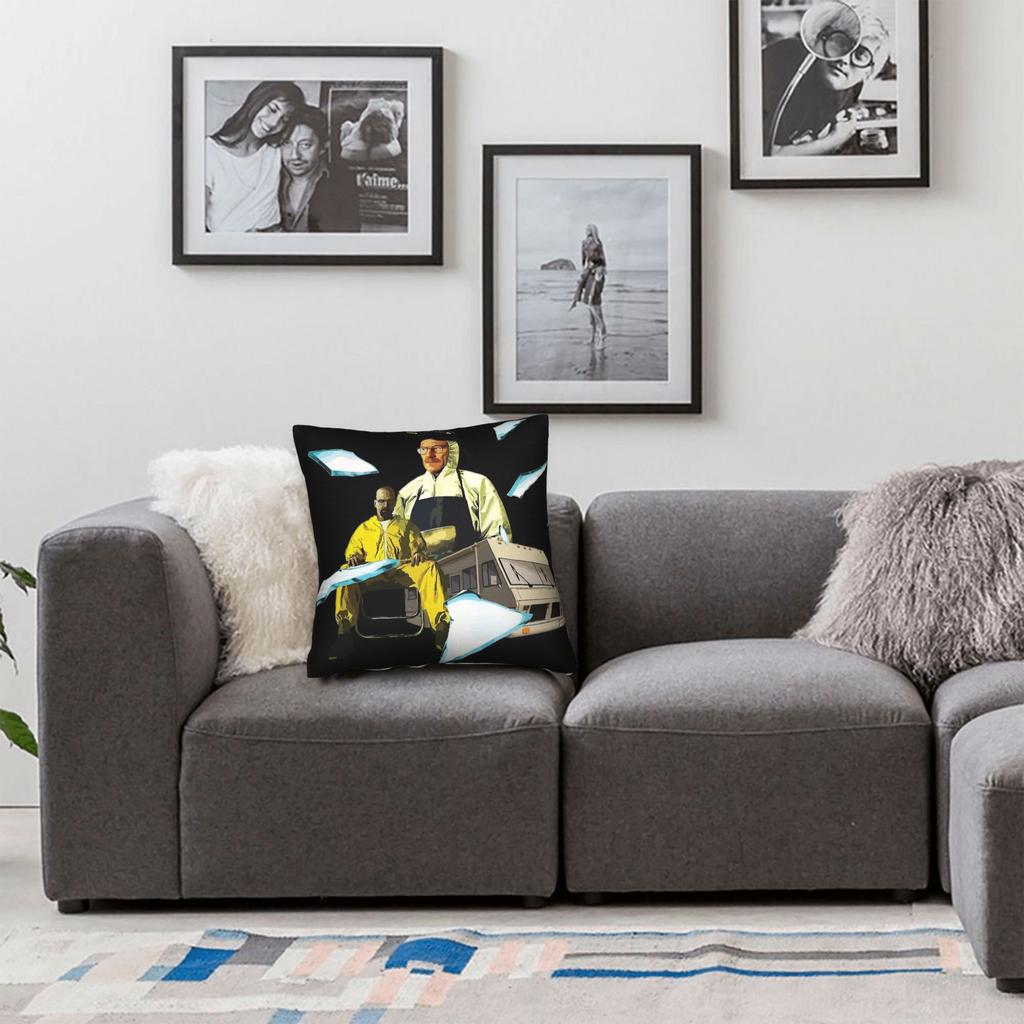 Walter White Square Pillow Covers Polyester Room Breaking Bad Cushion Case Funny Home Decoration Throw Pillow Case 40*40