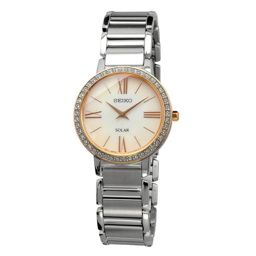 SEIKO Overseas Solar SUP432P1 Women's Watch, Powered, Business/Formal Style