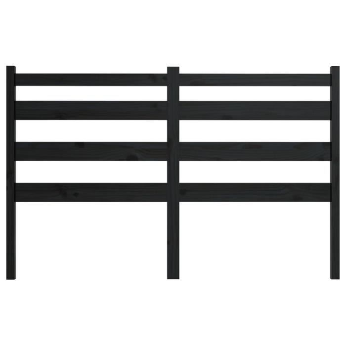 VidaXL Tête de lit Noir 186x4x100 cm Bois massif de pin 818439