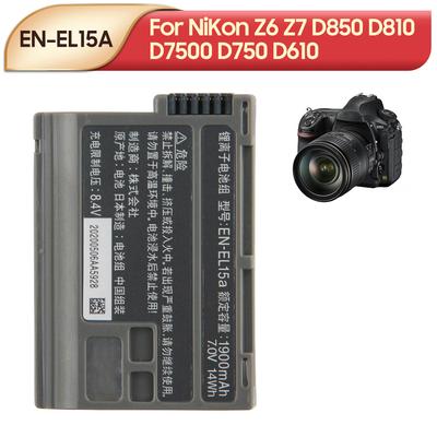 Rechargeable Lithium Battery For Nikon Z6 Z7 Z5 D850 D810 D7500 D750 D610 D500 D780 D7200 EN-EL15a Camera Battery