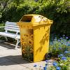 Mülleimer Aufkleber Wasserdichte Blumen Aufkleber Florale Aufkleber, Selbst?Klebende Mülltonnen-Aufkleber, Vintage-Muster-Dekor für Outdoor-Aufbewahrungsboxen