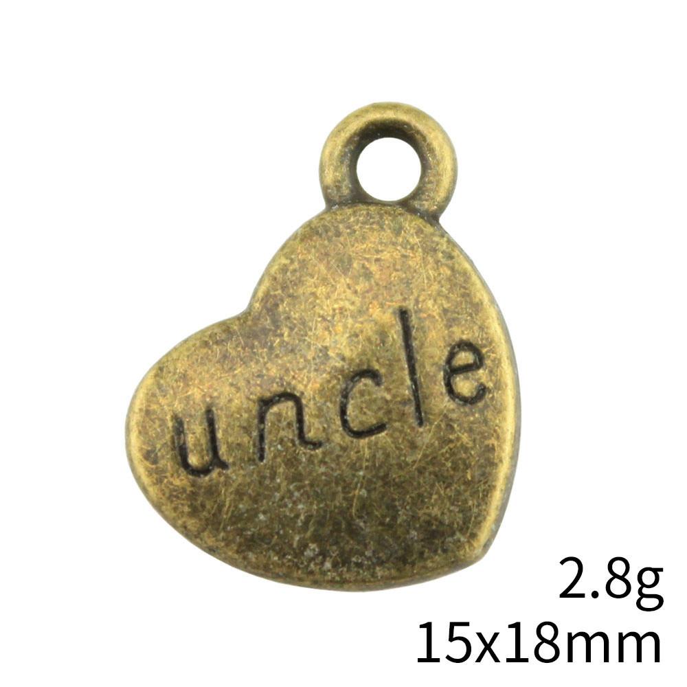 Gifts For Women Charms Bulk Family Member Heart Tags Charms Pendant Souvenir Male Pendant