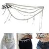Durable Metal Waist Accessory Women Chain Multi Layer Faux Pearls