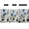 Outdoor Tulip Flower Garden Solar Light Stake Decorative Landscape Lamp for Yard Patio Park Villa Ground Installation