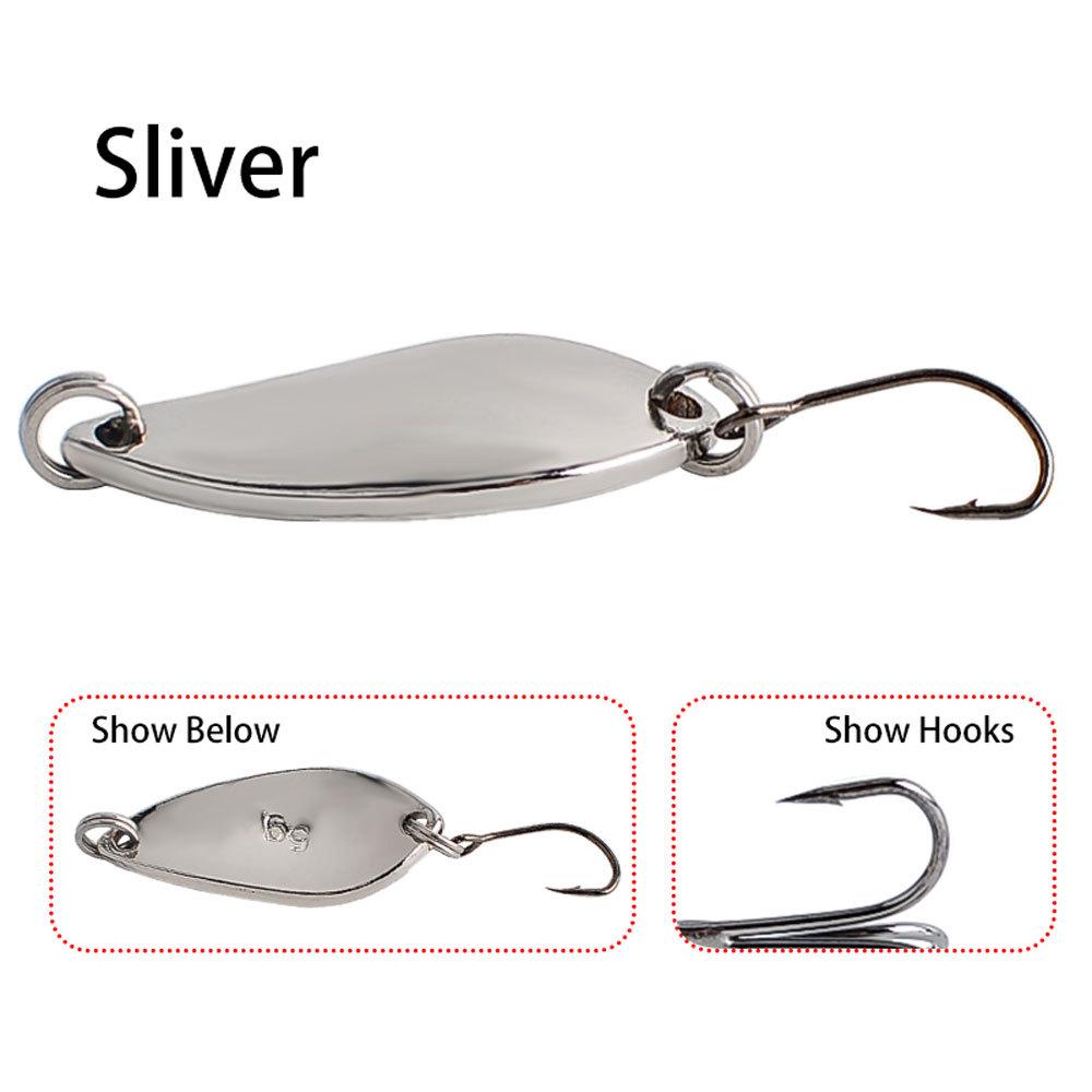 Glossy Tinplate Willow Leaf Lure with Single Hook for Minnow, Aspius, and Catfish.