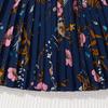 Girls' Dress Children's Clothing Summer Suspender Retro Printed Temperament Pleated Dress