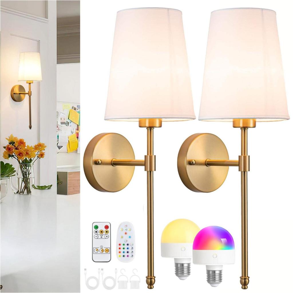 Nordic Wireless RGB Dimmable Ambiance Wall Lamp for Bedroom Sofa Stairs