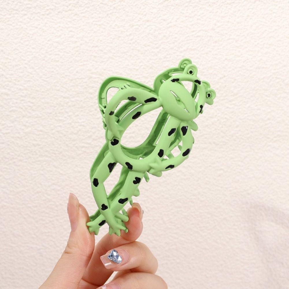 Metal Frog Hair Claw Cartoon Ponytail Hairpin Funny Frog Hair Clip  Girls