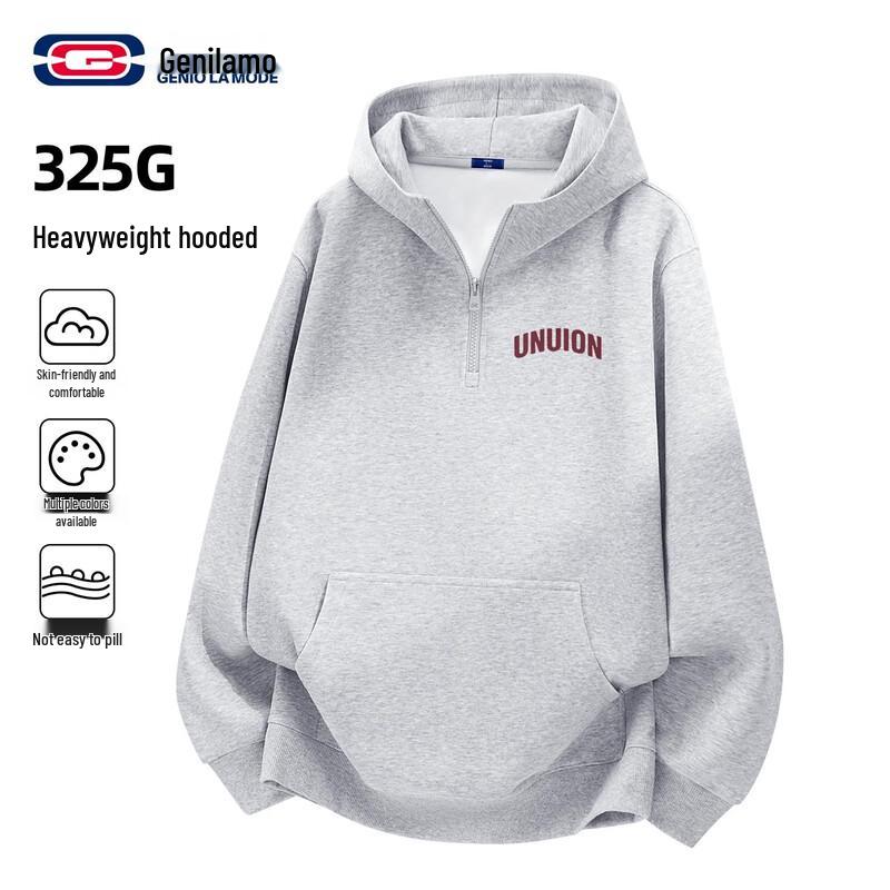 GENIOLAMODE Herren Schweres Kapuzensweatshirt