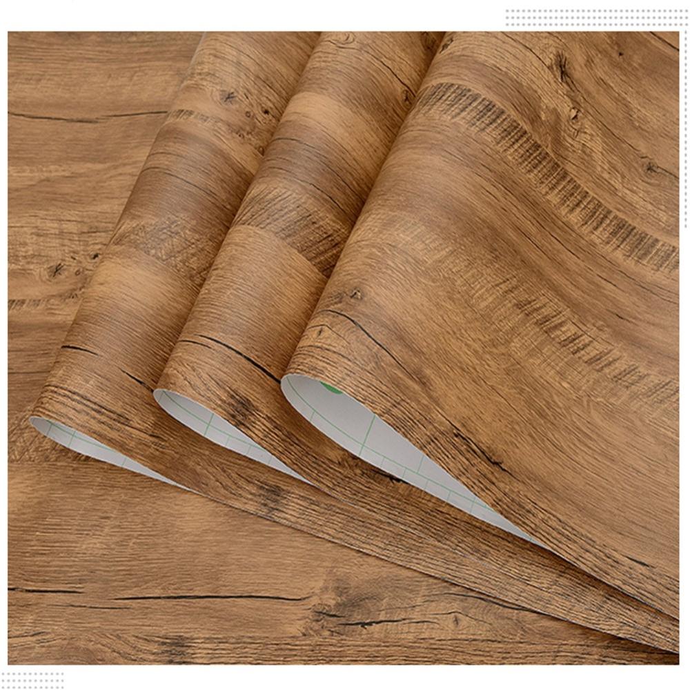 

PVC Waterproof Self Adhesive Wallpaper Wall in Rolls Furniture Vinyl Decor Film Wood Grain Stickers For Kitchen Wall Home Decor 40cmx1M