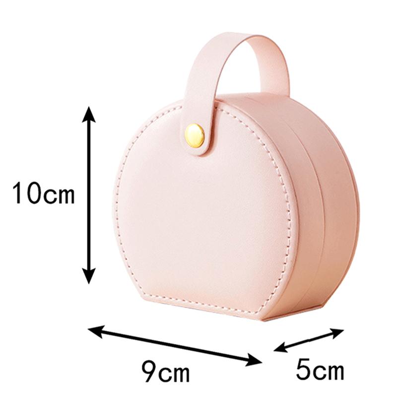 Mini Jewelry Organizer Display Travel Jewelry Case Boxes Earrings Necklace Ring Portable Handbag Jewelry Box Leather Storage