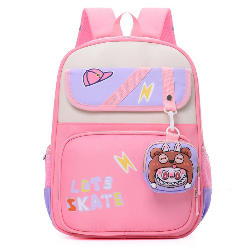 

Stitch Spiderman Kuromi Elsa Backpack Disney Large Capacity Bag Cartoon Labubu Pink