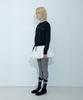 Rough Neck Pom-Pom Volume Skirt White