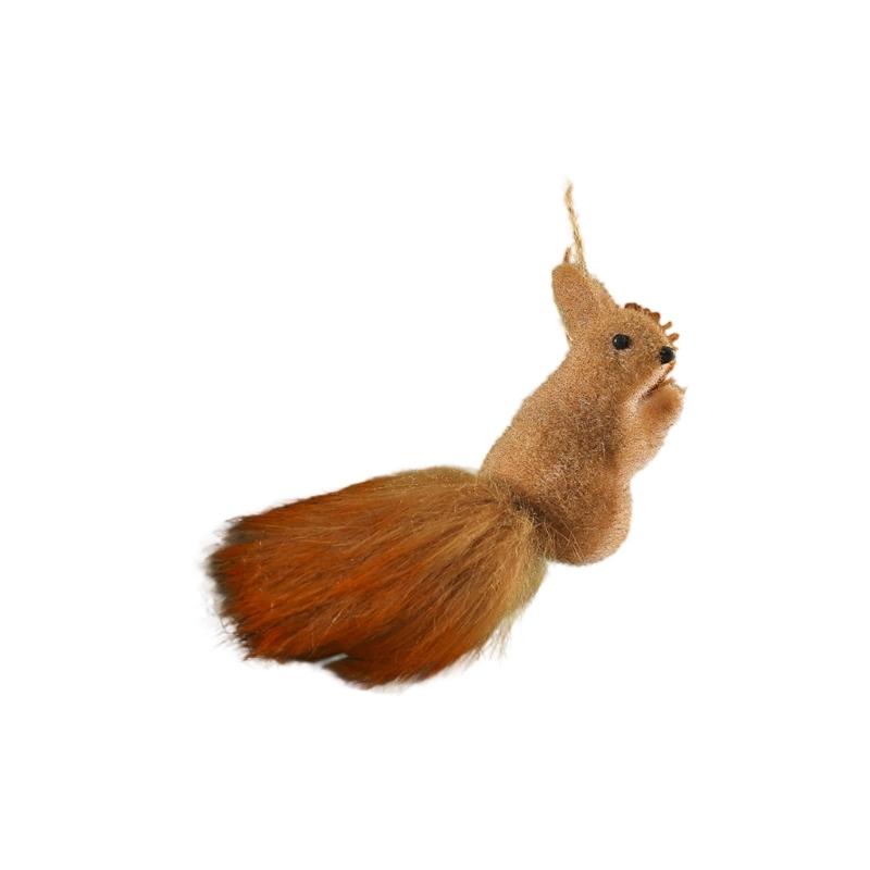 Artificial Squirrel Decoration Christmas Tree Hanging Ornament For Door Mantel Window Wedding Christmas Party Decoration